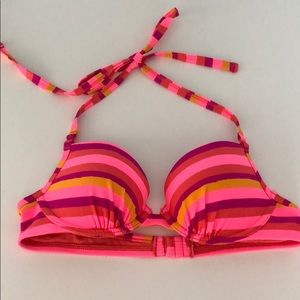 multi colored Aerie bikini top